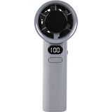 M11 Dijital LED Göstergeli Portatif Fan Mini Vantilatör Soğutucu El Fanı (Gri)