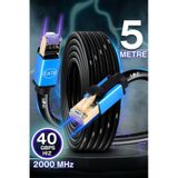 M111xf 5 Metre Cat8 Ethernet Kablosu/40 Gbps Ye Kadar Hiz/5 Metre Cat8 Kablo-s-ftp-26 Awg-2000mhz 5 Metre