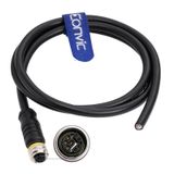 M12 Y Kodu 8 Pin Dişi Ethernet CAT5e Veri ve Güç Hibrit Kablosunu Açmak İçin