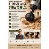 M14 Avuç Taşlama Uyumlu Küresel Ahşap Oyma Törpüsü - 40mm Spiral Matk ap Ucu Topu Freze Ağaç Şekillendirme Raspalama Aparatı Ölçü Karbür Döner Çapak 723536