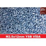 M2.5X12 Ysb Yıldız Silindir Baş Vida 100 Adet