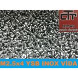 M2.5X4 Ysb Inox Paslanmaz Çelik Vida 50 Adet