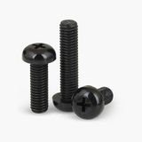 M2,5 x 8mm Plastik Civata Vida SiYAH x 5 adet (rf003)