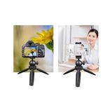 M2T Mini Masaüstü + Telefon Tutucu | 19CM Yükseklik Ayarı, 2,5kg Taşıma Kapasitesi, 360° Döner Kafa, Kamera & Projektör Uyumlu - 000-Siyah - Option-1