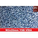 M2X20 Ysb Yıldız Silindir Baş Vida 100 Adet