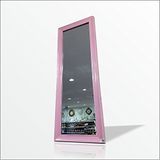 M3 Decorium 110cm Boy Pudra Pembe Çerçeveli Salon Antre Banyo Duvar Aynası