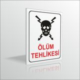 M3 Decorium 18x24cm. Ölüm Tehlikesi Yüksek Voltaj İkaz Levhası 3mm Kalınlık