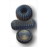 M3 Decorium 3 lü Döküm Kek Kalıbı Seti Profesyonel Yuvarlak Baton Tart Turta Kalıpları Büyük Granit Kaplama Yapışmaz Fırın Tepsi Pasta Takımı Kap - 36 x 26 x 28 cm