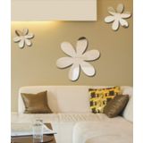 M3 Decorium 3lü Papatya Papatyalar Çiçekler Büyük Dekoratif Ayna