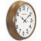 M3 Decorium 40 cm Camlı Ahşap Renk Kahverengi Kalın Kasalı Dev Duvar Saati