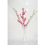 M3 Decorium 40 cm Delikli Beyaz Uzun Vazo Renkli Bahar Dalları