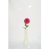 M3 Decorium 40 cm Krem Rengi İşlemeli Vazo Mor Ortanca