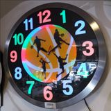 M3 Decorium 40 cm Ledli Aydınlatmalı Gece Görünen Fosforlu Büyük Duvar Saati