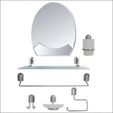 M3 Decorium 40x50cm Metal Krom Banyo Tuvalet Lavabo Boy Duvar Ayna Seti