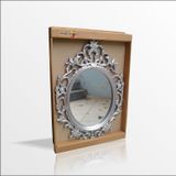 M3 Decorium 50x70cm Rustik İşlemeli Oymalı Cam Antik Duvar Boy Aynası