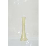 M3 Decorium 60 cm Delikli İşlemeli Desenli Uzun Krem Köşe Vazosu