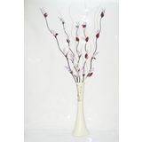 M3 Decorium 60 cm Desenli Krem Vazo Üzüm ve Krem Dallar