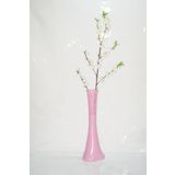 M3 Decorium 60 cm Desenli Pembe Vazo Beyaz Bahar Dalı