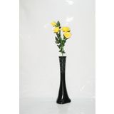 M3 Decorium 60 cm Siyah Desenli Vazo Sarı Gül