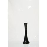 M3 Decorium 60 cm Siyah İşlemeli Delikli Desenli Uzun Vazo