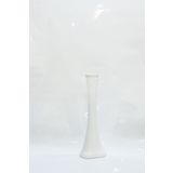 M3 Decorium 60 cm Uzun Beyaz Delikli Desenli Köşe Vazosu