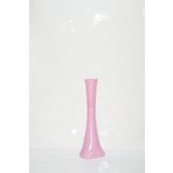 M3 Decorium 60 cm Uzun Desenli İşlemeli Pudra Pembe Fil Ayağı Köşe Vazosu