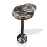 M3 Decorium Ayaklı 65 cm Paslanmaz Çelik Krom Kapı Bina Merdiven Yanı Önü Altı Küllük Çöp Kutusu Kül Tablası