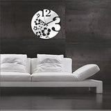 M3 Decorium Aynalı Çiçekli 35 cm Duvar Saati
