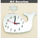 M3 Decorium Balina Dekoratif Ayna Saat
