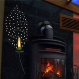 M3 Decorium Büyük Duvar Taşlı Yaprak Şamdan Mumluğu Mumluk Meşale