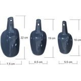 M3 Decorium Büyük Kavanoz Kase Aktar Kutusu Için 3 Boy Kırılmaz Kürek Kaşık Kepçe Seti Baharatlık Aktariye Kiler Mutfak Gıda Toptancısı Gereçleri
