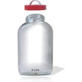 M3 Decorium Büyük Şişman Cam 8 Lt Litre Sızdırmaz Kapaklı Kulplu Turşu Baharat Sebze Meyve Reçel Salça Yoğurt Mayalama Saklama Kavanozu Kabı