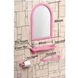 M3 Decorium Çoklu 4 Parçalı 56x40cm Büyük Otel Banyo Cafe WC Evye Tuvalet Lavabo Üstü Üzeri Boy Aynası Ayna Seti