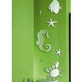 M3 Decorium Deniz Canlıları Dekoratif Çocuk Odası Anaokulu Okul Banyo Aynası
