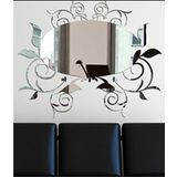 M3 Decorium Elips Sarmaşık Dekoratif Salon Oturma Odası Dolap Duvar Aynası