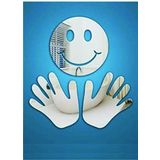 M3 Decorium Eller ve Gülen Adam Emoji Dekoratif Duvar Dolap Okul Aynası