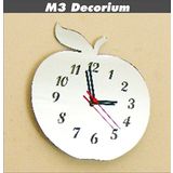 M3 Decorium Elma Dekoratif Ayna Saat