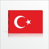 M3 Decorium Erat Okul Sınıf Dershane Devlet İçin Sade Türk Bayrağı Pano