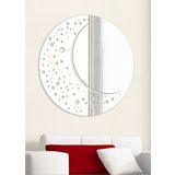 M3 Decorium Gece Aylı Yıldızlı Yuvarlak Geometrik Salon Dolap Sehpa Masa Duvar Kolon Dekoratif Aynası