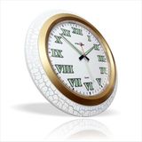 M3 Decorium Gece Parlayan Fosforlu Çatlatma Beyaz Çerçeve Bombe Camlı Romen Rakkamlı Sessiz Duvar Saati - 35 x 35 cm - Beyaz - Beyaz