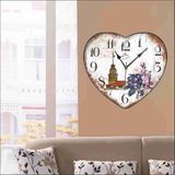 M3 Decorium Istanbul Kız Kulesi Desenli Salon Oturma Odası Mutfak Ofis Bombe Camlı Kalp Duvar Saati
