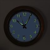 M3 Decorium Kahverengi Ahşap Dekoratif Gece Görünen Fosforlu Duvar Saati 30cm