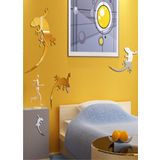 M3 Decorium Kertenkeleler Dekoratif Çocuk Genç Odası Duvar Süs Aynası