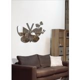 M3 Decorium Kopan Parçalı Antenli Kelebekler Kalın 3 Mm Ayna Saat