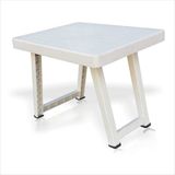 M3 Decorium Küçük Kamp Kampçı Balıkçı Piknik Piknikçi Mangalcı Açılır Kapanır Koltukaltı Şezlong Masası Sehpası - 40x52 CM - Beyaz
