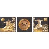 M3 Decorium Mevlana Semazen Üçlü 3 lü Kanvas Canvas Duvar Saati