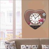 M3 Decorium Retro Vintage Oturma Odası Salon Mutfak Ofis Kalp Duvar Saati