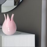 M3 Decorium Seramik Pudra Pembe Lale Vazo 33 x 25 cm Biblo