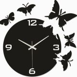 M3 Decorium Siyah Kelebekler Duvar Saati