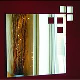 M3 Decorium Squares Kare Dekoratif Salon Banyo Mutfak Duvar Dolap Aynası